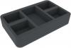 HSMEJK050BO 50 mm Half-Size foam tray with 5 compartments