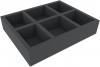 FSMEKU070BO 70 mm Full-Size foam tray with 6 compartments
