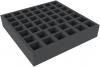 AFMEKQ055BO 285 mm x 285 mm x 55 mm foam tray for board games - 47 compartments