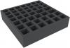 AFMEKR065BO  285 mm x 285 mm x 65 mm foam tray for board games - 45 compartments