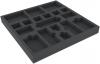 AFMEKS030BO 285 mm x 285 mm x 30 mm foam tray for board game accessories - 18 compartments