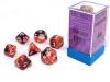 Gemini Polyhedral Orange-Purple/white 7-Die Set - Lab Dice