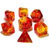 Gemin Polyhedral Red-Yellow/gold 7-Die Set - Lab Dice