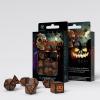 Halloween Pumpkin Black & Orange Dice Set (7)