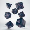 Sparkling Llama Dice Set (Glittering Dark Blue & Pink)