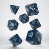 Shimmering Llama Dice Set (Glittering Dark Blue & White)