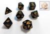 Solid Black & Gold Polyhedral Dice Set - Sirius Dice