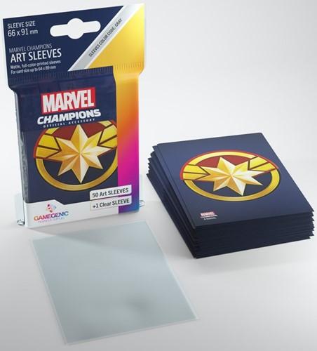UNIT Gamegenic Marvel Champions Art Sleeves- Captain Marvel (50 ct.)