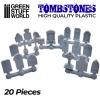 20x Tombstones Plastic Set
