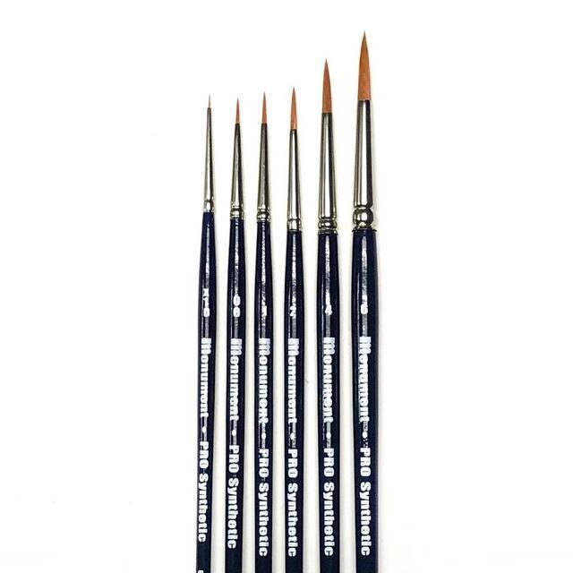 Pro Synthetic 6 brush set – 1each of all sizes