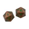Heavy Metal Fall 21 Copper and Green D20 Dice Set for Dungeons & Dragons DDN