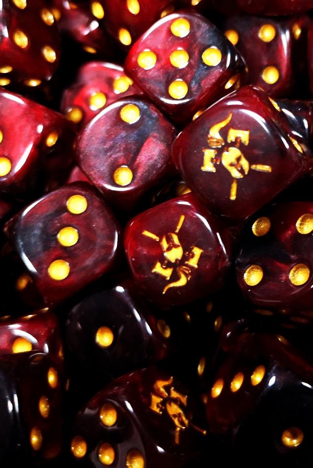 Facehammer Dice Gore Slick Red Pearlescent X 10