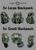 (10) Mixed Backpack Set (5x Large 5x Small)