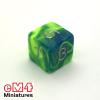 Toxic Slime Dice Green/Blue Bag of 10 D6