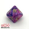 Toxic Acid Dice Purple/Blue Bag of 10 D10 (0-9)