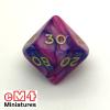 Toxic Acid Dice Purple/Blue Bag of 10 D10 (00-90)