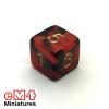 Oblivion Dice Opaque Black/ RED Bag of 10 D6