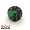 Oblivion Dice Opaque Black/GREEN Bag of 10 D6