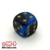 Oblivion Dice Opaque Black/BLUE Bag of 10 D6