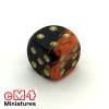 Oblivion Dice Opaque Black/ORANGE Bag of 10 D6