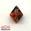 Oblivion Dice Opaque Black/ORANGE Bag of 10 D8