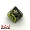 Oblivion Dice Opaque Black/YELLOW Bag of 10 D10 0-9
