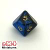 Oblivion Dice Opaque Black/BLUE Bag of 10 D10 0-9