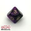 Oblivion Dice Opaque Black/PURPLE Bag of 10 D10 0-9