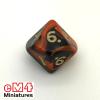 Oblivion Dice Opaque Black/ORANGE Bag of 10 D10 0-9