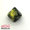 Oblivion Dice Opaque Black/YELLOW Bag of 10 D10 00-90