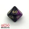 Oblivion Dice Opaque Black/PURPLE Bag of 10 D10 00-90