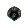 Oblivion Dice Opaque Black/GREEN Bag of 10 D12