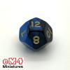 Oblivion Dice Opaque Black/BLUE Bag of 10 D12