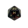 Oblivion Dice Opaque Black/RED Bag of 10 D20 1-20