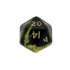 Oblivion Dice Opaque Black/YELLOW Bag of 10 D20 1-20