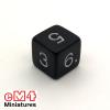 Opaque Dice BLACK Bag of 10 D6
