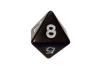 Opaque Dice BLACK Bag of 10 D8