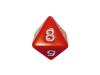 Opaque Dice RED Bag of 10 D8