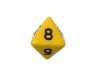 Opaque Dice YELLOW Bag of 10 D8