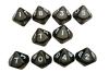 Opaque Dice BLACK Bag of 10 D10 0-9