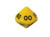 Opaque Dice YELLOW Bag of 10 D10 00-90