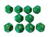 Opaque Dice GREEN Bag of 10 D12