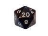 Opaque Dice BLACK Bag of 10 D20 1-20