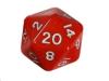 Opaque Dice RED Bag of 10 D20 1-20