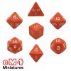 Opaque Dice RED Bag of 7, 1 Each Type    POLY SET