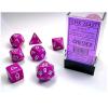 Opaque Dice PURPLE Bag of 7, 1 Each Type    POLY SET