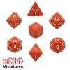 Opaque Dice ORANGE Bag of 7, 1 Each Type    POLY SET
