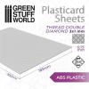 ABS Plasticard - Thread  DOUBLE DIAMOND Textured Sheet - A4
