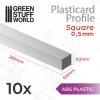 ABS Plasticard - Profile SQUARED ROD 0,5mm