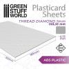 ABS Plasticard - Thread DIAMOND 1mm Textured Sheet